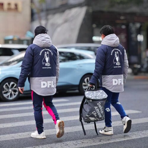 soccer junky足球狗中长款连帽月光系列加厚男棉服男SJ24977