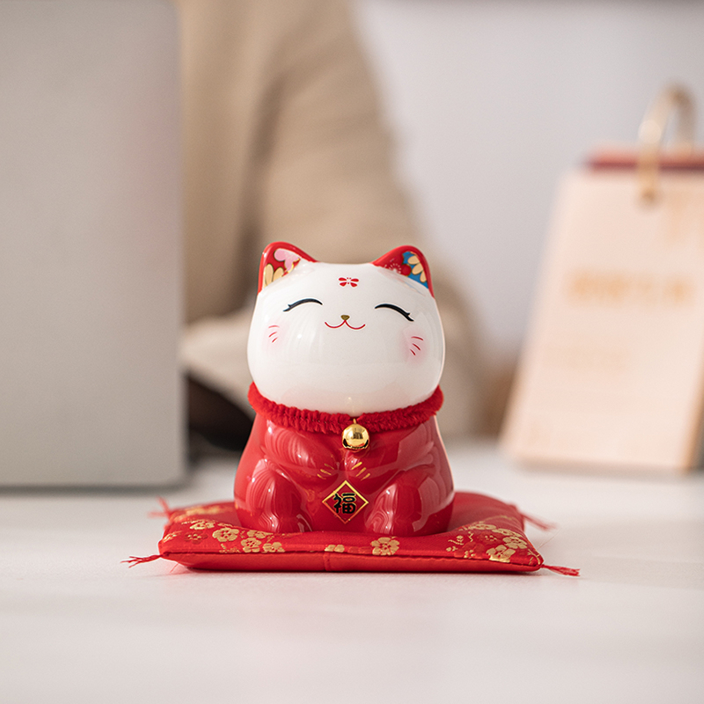 好运招财猫小摆件可爱福来猫