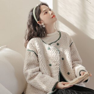 法式复古设计感小众羊羔毛绒外套小香风短款上衣女加厚秋冬季