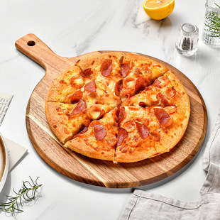 Wooden round pizza board steak plate bread board chopping bo