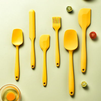 Silicone kitchenware 6 pieces set cream scraper six pieces s