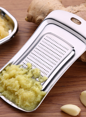 不锈钢磨姜器蒜蓉蒜泥器手动大蒜研磨勺捻蒜器老式擦姜汁磨姜板
