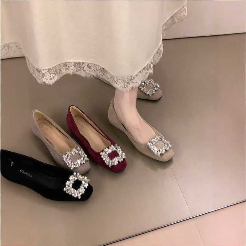 法式水钻方扣内增高单鞋女2026年春季新款高级感方头玛丽珍晚晚鞋,女鞋,浅口单鞋,淘宝优惠券,粉丝福利购,淘宝优惠卷