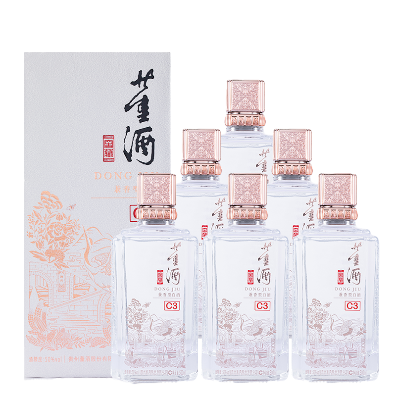 董酒窖藏C3 50度500ml*6瓶整箱白酒董香兼酱香贵州高度纯粮白酒