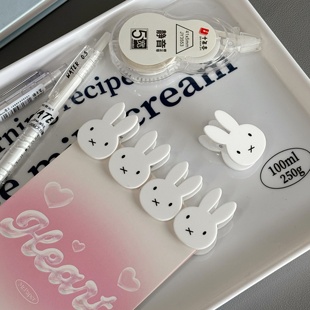 可爱米菲兔亚克力pp夹固定试卷收纳学生便签夹手账整理文件小夹子