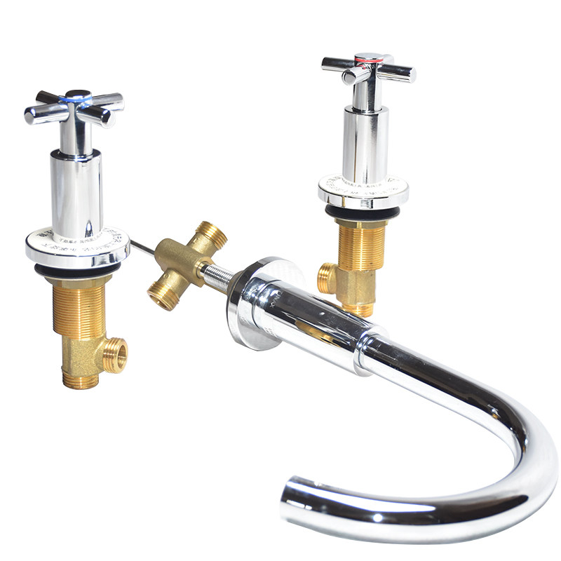 伊奈双手柄洗面用冷热水混合水龙头