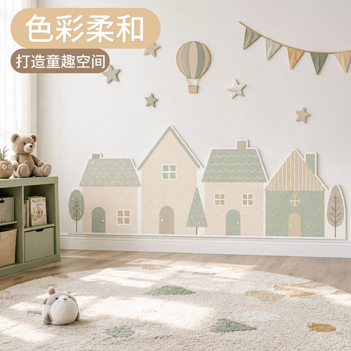 暮岛毛毡墙围幼儿园防撞软包