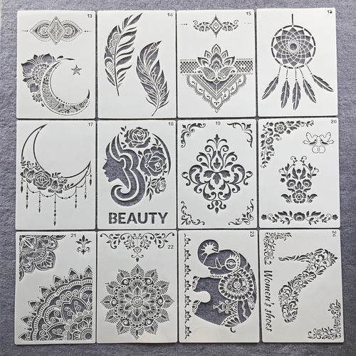 新款绘画模板复古镂空