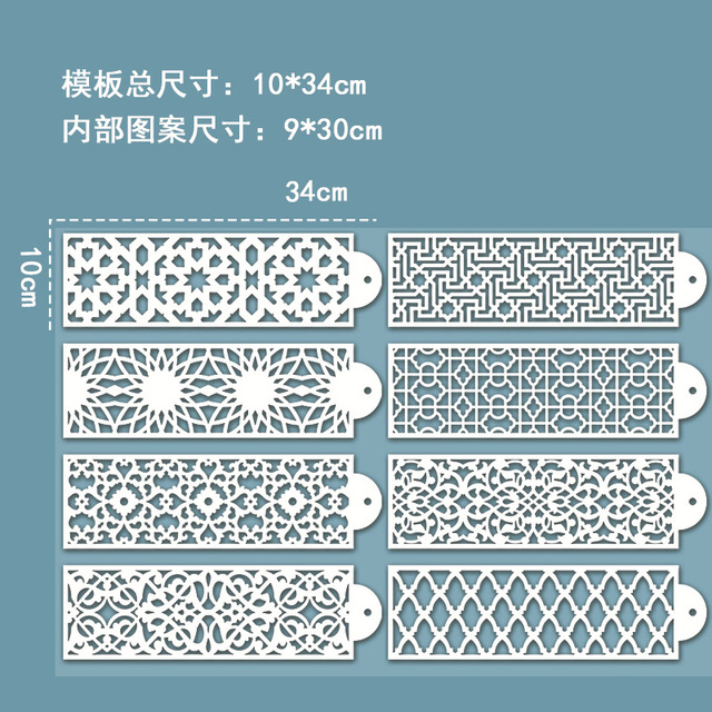 跨境新款蛋糕裱花糖粉筛图腾绘