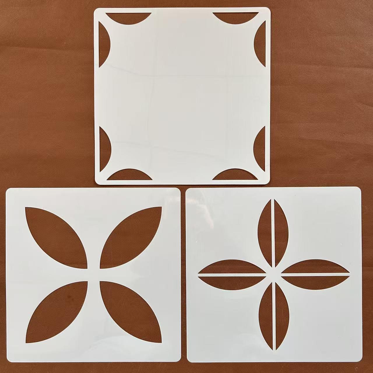 石头喷花镂空创意画画