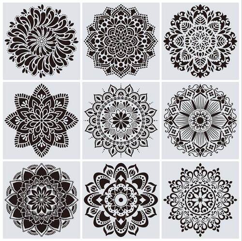 亚马逊绘画模板曼陀罗镂空
