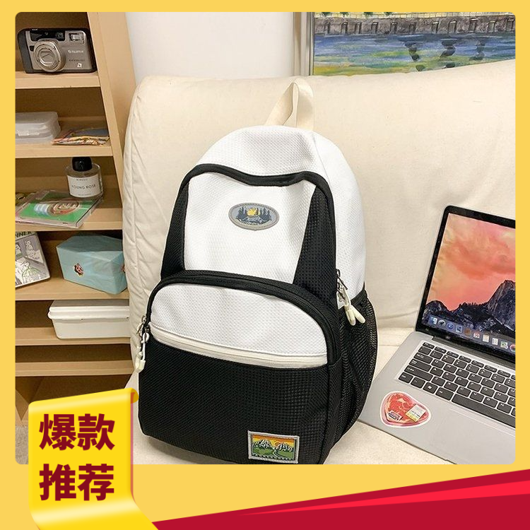 韩版新款书包女大学生小众高颜值校园背包女生高中休闲通勤双肩包