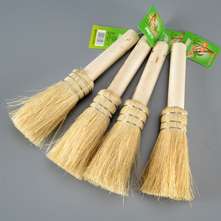 4个装 天然椰棕锅刷长柄软毛棕丝洗碗刷锅刷子不粘油清洁刷锅神器