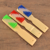 刷家用清洁刷洗衣刷地板刷 子神器洗鞋 鞋 刷子竹制木质长柄硬毛刷鞋