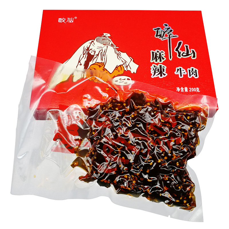 官方 武胜醉仙牌麻辣牛肉烧烤椒麻醉仙牛肉盒装特产200克礼盒