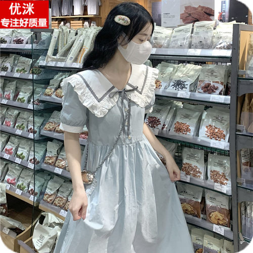 甜美夏装女孩大童日系公主连衣裙