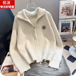 大童女孩开衫毛衣外套秋冬季初中高中生韩版洋气加厚宽松针织上衣