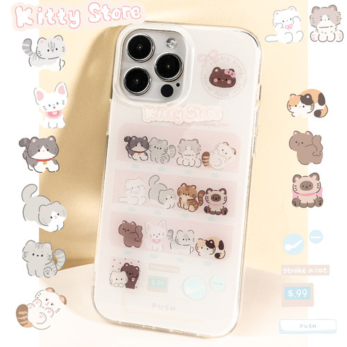 扭蛋机猫咪iPhone15手机壳
