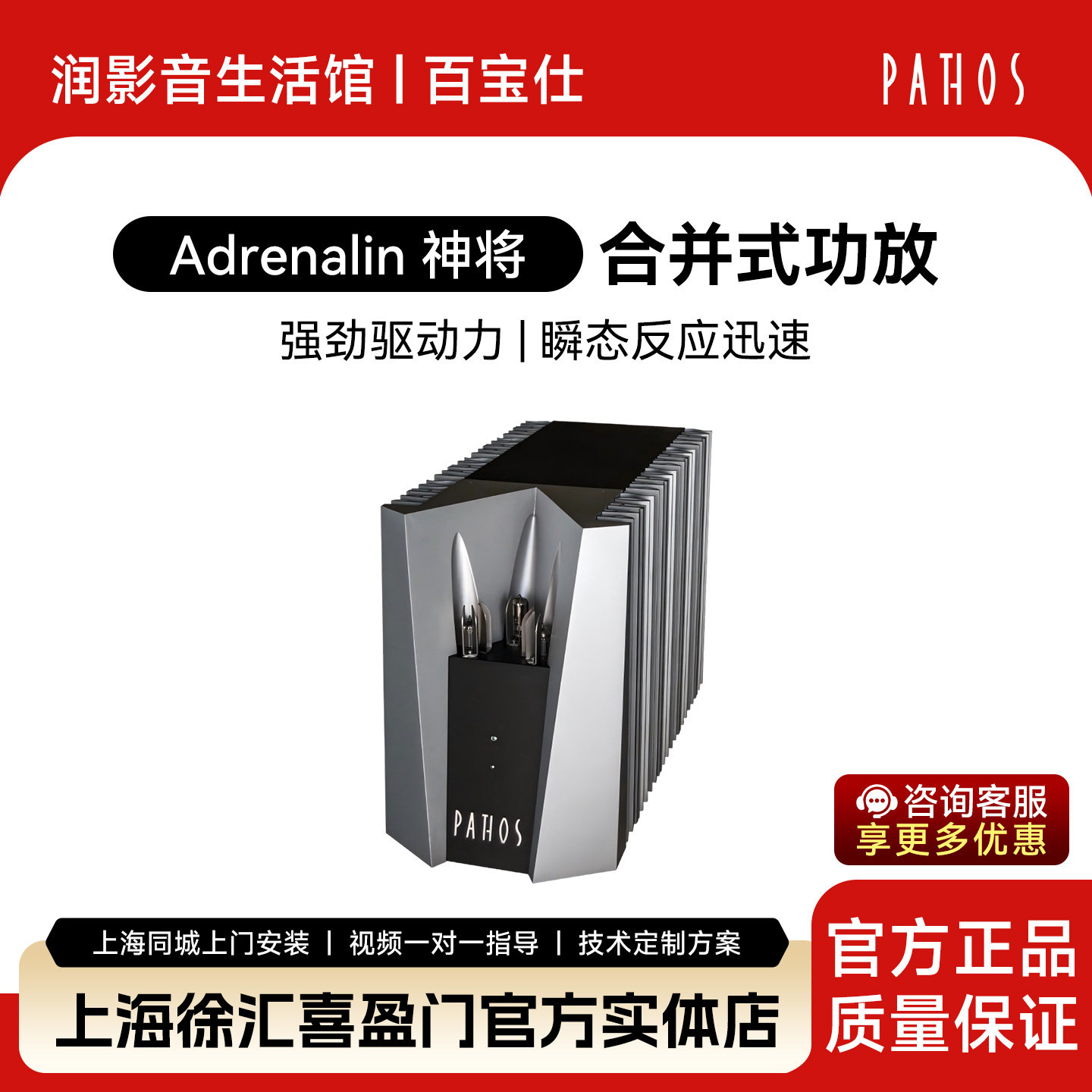 PATHOS意大利百宝仕 Adrenalin 进口旗舰级大功率后级HiFi功放机