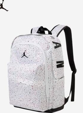 Jordan满天星学生休闲双肩背包(大号)白色情侣款JD2133032GS-008