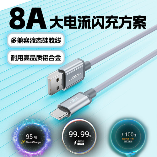 乐迪智美8A线120W超级闪充数据线