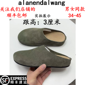 超好版本全真牛皮男女同款勃肯穆勒鞋厚底懒人拖包头拖鞋男女外穿