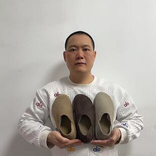 2026新款头层牛皮男女复古厚底勃肯懒人真皮单鞋