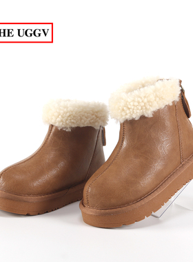 儿童防泼水雪地靴大棉鞋冬季加厚保暖鞋女童靴子宝宝防滑雪地棉