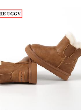 宝宝皮毛一体雪地靴儿童加绒加厚棉鞋冬季保暖防滑童鞋羊毛雪地棉