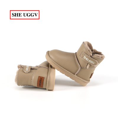 儿童冬季加厚加绒防水防滑雪地靴