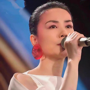 王菲同款耳环耳饰气质女高级感虾片耳钉小众时尚法式潮亚克力耳环