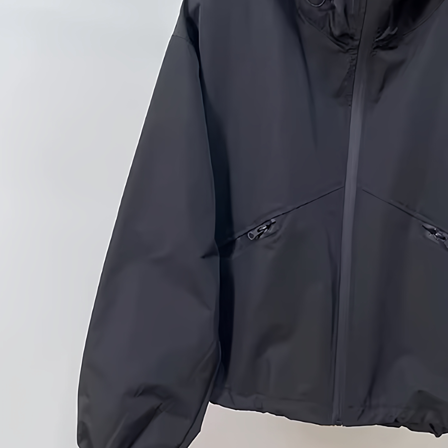 防风薄款夹克冲锋衣男士春秋款宽松休闲运动黑色连帽外套韩版通勤