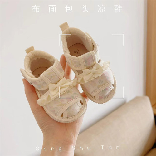 女童公主凉鞋包头学步鞋帆布单鞋