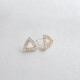 TLZ18k镀金超闪锆石超闪镂空三角形耳钉耳环简约气质耳饰通勤