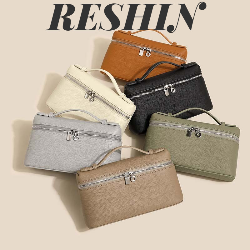 2024新款夏季包包头层牛皮LP19饭盒包女手提真皮女包单肩斜挎包