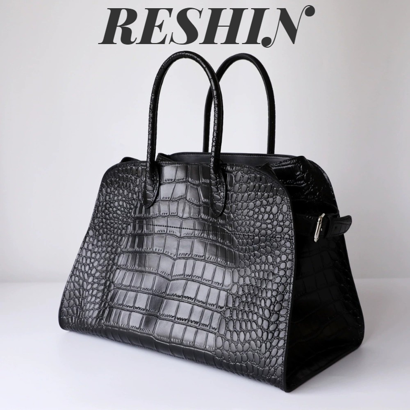 Margaux2025新款大包百搭女士波士顿真皮大容量通勤包复古手提包