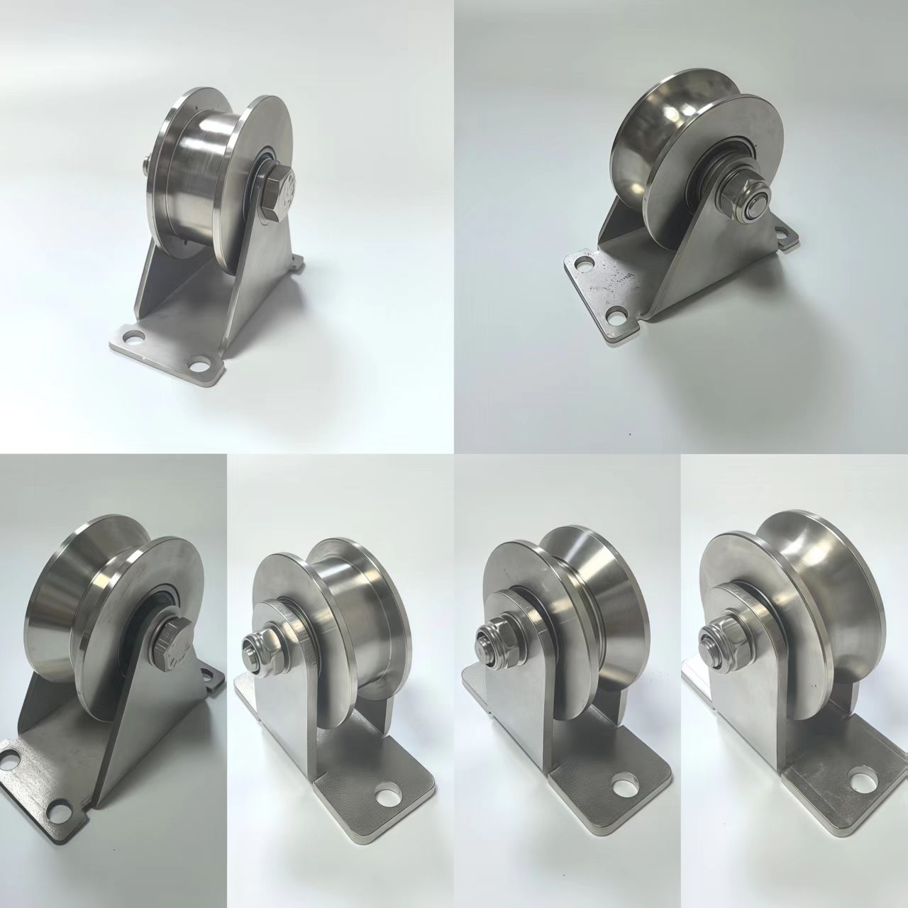 不锈钢轨道轮平移门V型U型工字型定向滑轮钢丝绳导线起重固定滑轮