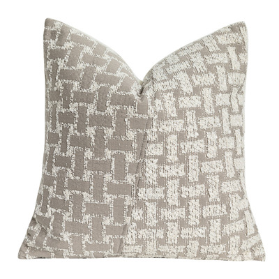 『花砖』法式奶油色拼接沙发抱枕床头飘窗靠垫套现代轻奢北欧ini.