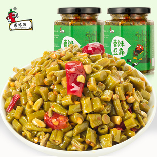 蜀浓湘香辣豆角250g 2瓶农家自制豇豆榨菜酱菜四川特产咸菜下饭菜