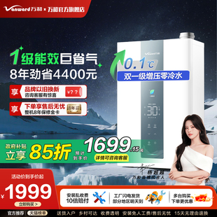 万和新品LS5燃气热水器一级能效家用16升天然气静音双增压零冷水