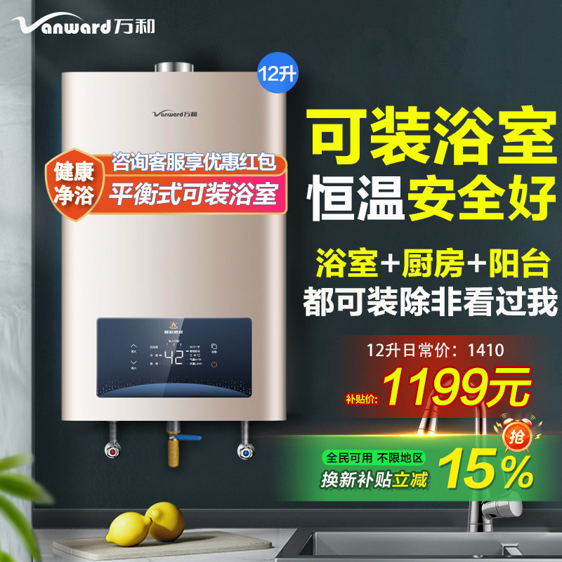 万和浴室专用燃气热水器家用平衡式天然气煤液化煤气12旗舰店官网