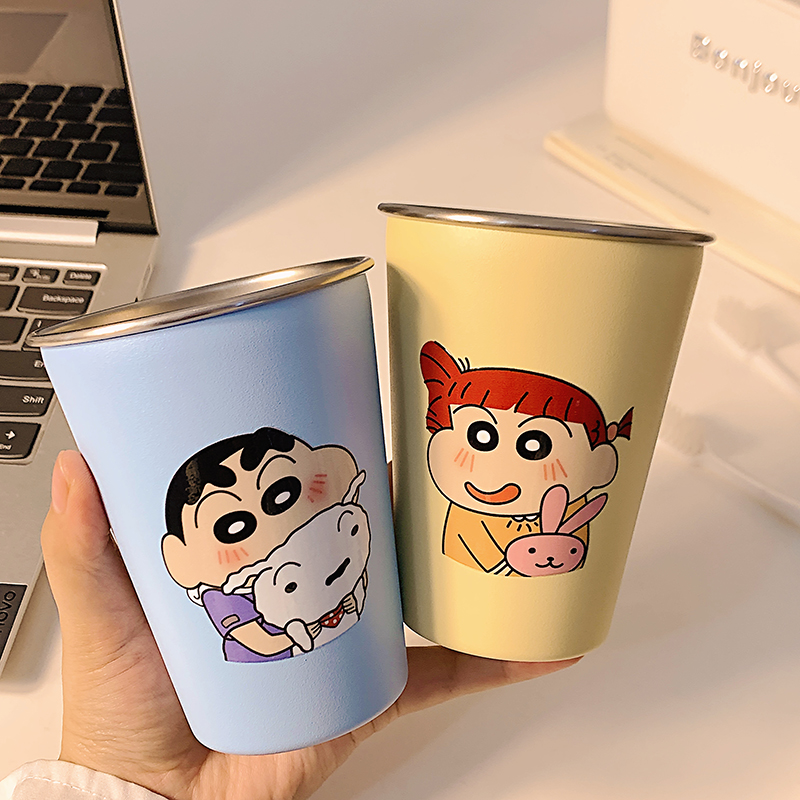 原创卡通不锈钢创意可爱情侣漱口杯高颜值304家用简约刷牙洗漱杯