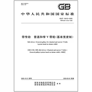 2025 10412 带传动 普通和窄V带轮 基准宽度制