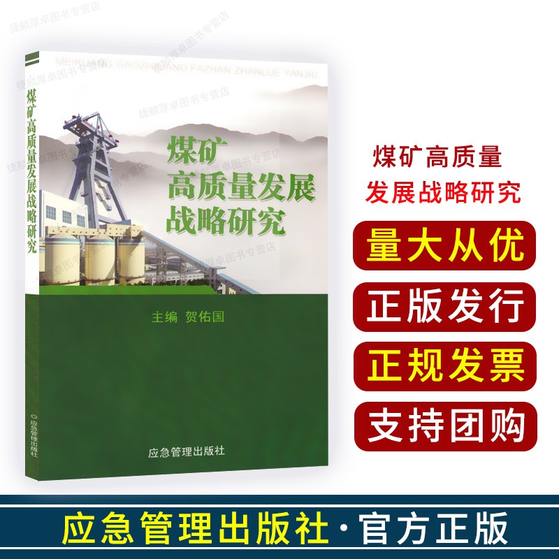 煤矿高质量发展战略研究 主编 贺佑国 应急管理出版社