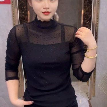 原版直播爆款2025时尚气质秋冬新款修身百搭打底上衣女装