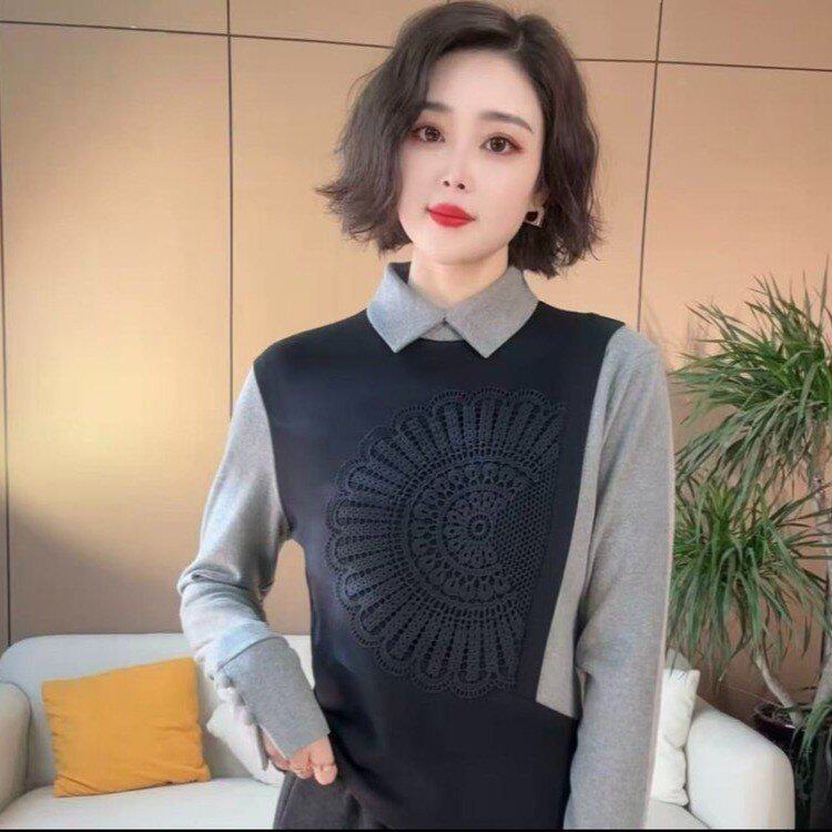 直播爆款气质百搭设计感2025秋冬季新款时尚绣花休闲女装