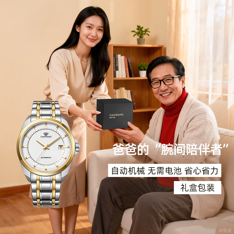 天王防水商务男士腕表