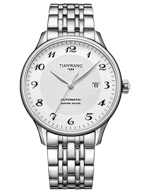 天王表新款昆仑系列大表盘商务钢带自动机械男表51546