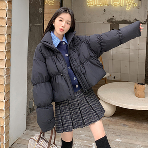 超好看设计感黑色短款羽绒服女冬2024新款肯豆风时尚白鸭绒厚外套图片