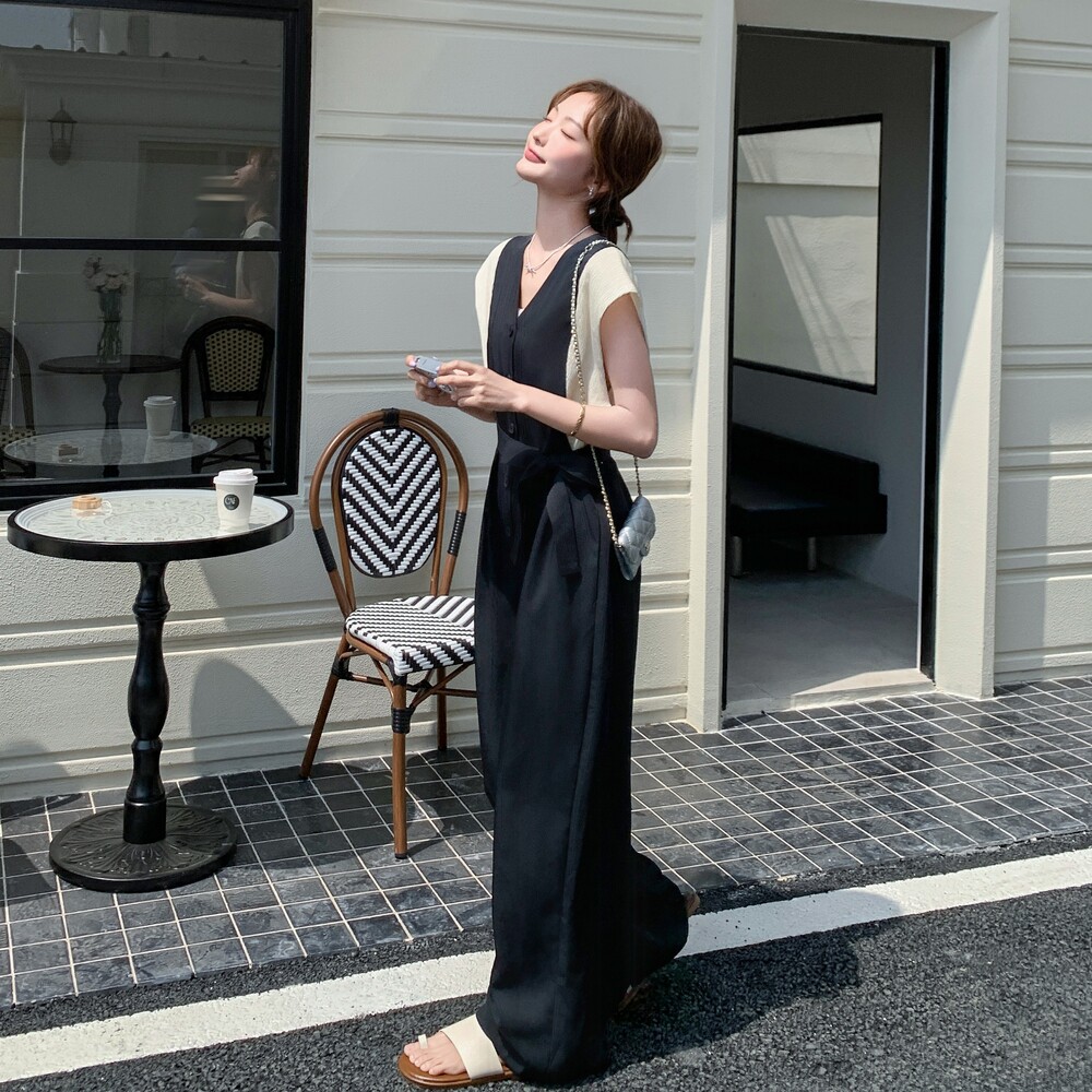 新品撞色连体裤C196-1971-P135控208,女装连体裤,2C196